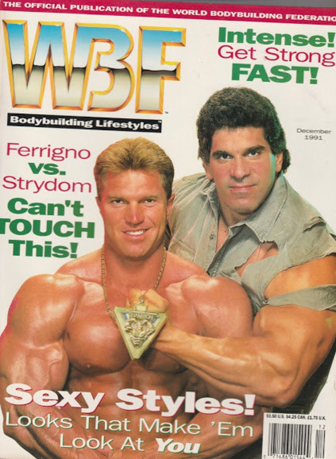 WBF Bodybuilding Lifestyles Magazine 1991 December Lou Etsy