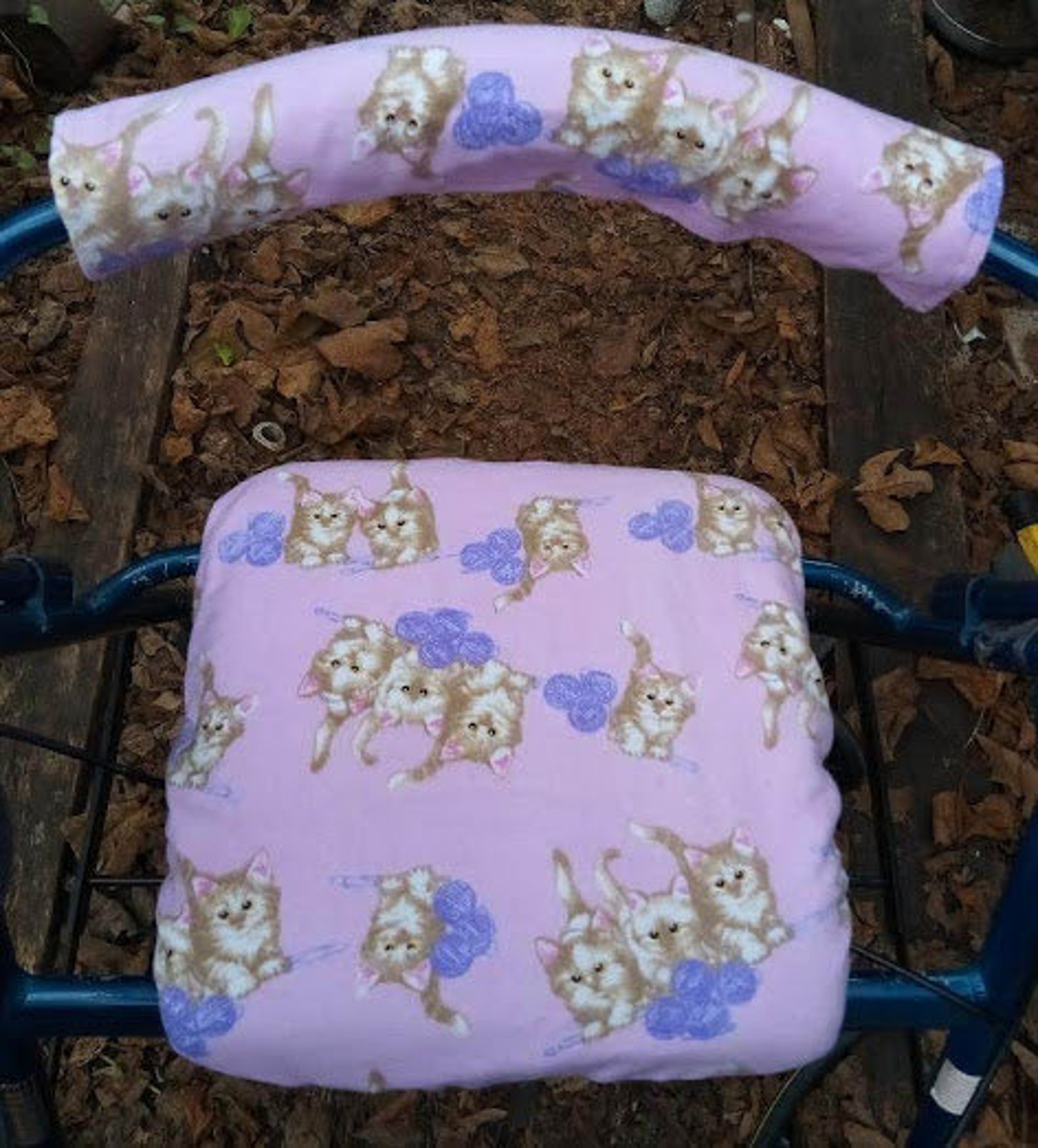 Flannel Rollator Walker Seat Cover Bar Cover Paws Hearts Etsy