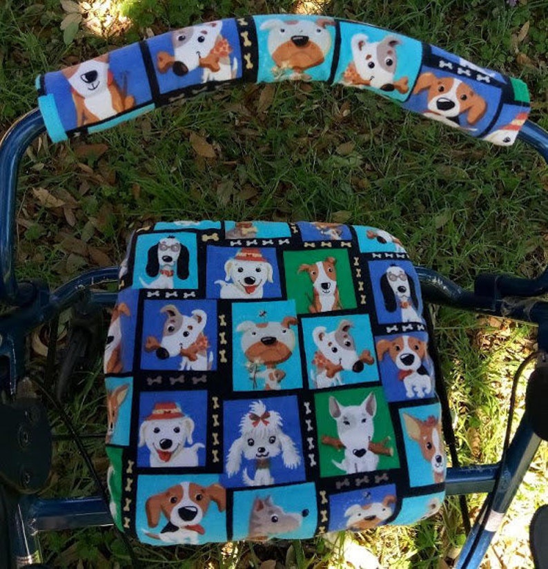 Flannel Rollator Walker Seat Cover and Bar Cover Dog Cat Etsy