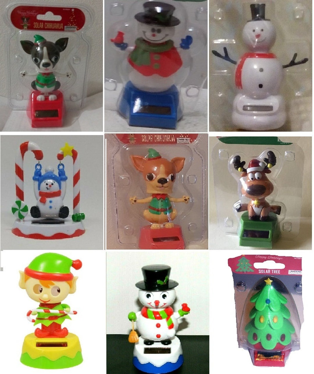 Solar Powered Dancing Toys Holiday Winter Christmas Etsy