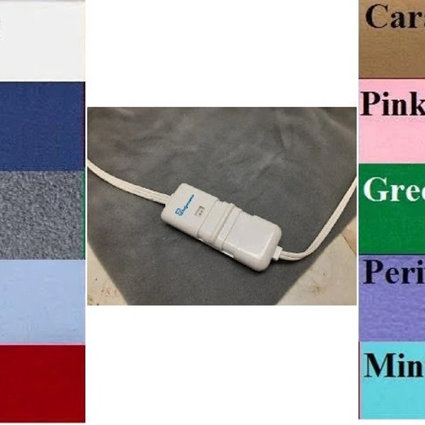 Fleece Fabric Cover for Electric Heating Pad CHOOSE Color