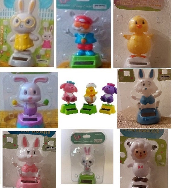Bunny Choose 1 From 4 Chick Solar Power Happy Easter Dancing Toy Figures Lamb 