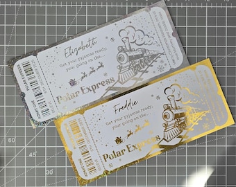 Personalised Polar Express Foil souvenir concert ticket gift surprise voucher memorabilia keepsake