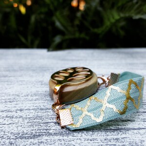 Teal Quatrefoil Elastic Bracelet - Bellabeat Leaf and Ivy