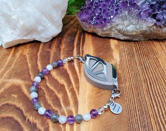 Aquarius Zodiac Stone Bracelet - Bellabeat Leaf