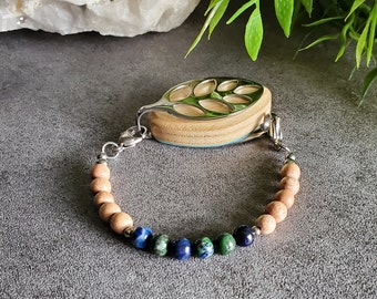 GAIA | Chrysocolla + Rosewood | Bracelet - Bellabeat Leaf and Ivy