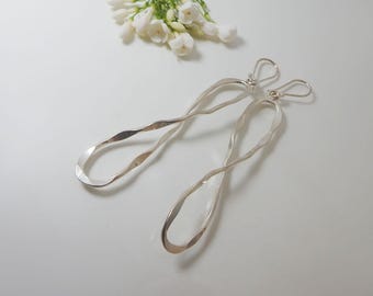 Pendientes de plata Infinity – Pendientes colgantes retorcidos