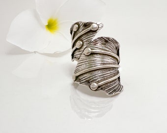 Petal Leaf Silver Ring- Karen Hill Tribe Silver - Womens Silver Adjustable Ring - Gift for her