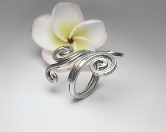 Hill Tribe zilveren multi-spiraalring, Karen Thai Artisan Jewelry