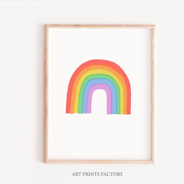 Watercolour Rainbow, Rainbow Art Print, SALE PRINT, Art Print, Fine Art Print for Girls, Kids Room Art, Fine Art Print, Nursery Wall Decor