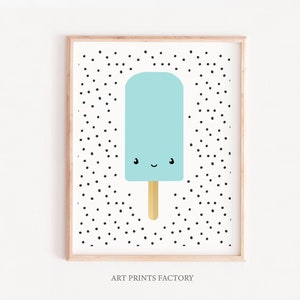 Gender Neutral Kinderzimmer Dekor, Eiscreme druckbare Kunst, Kinderzimmer Wandkunst, Eiscreme Kunst, Kinderzimmer Dekor, druckbare Kunst, DIGITAL DOWNLOAD KUNST