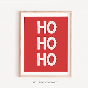 Christmas print, kids wall decor, Ho ho ho, christmas printable, christmas decor,Santa printable, christmas wall art, christmas download, image 1