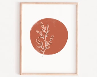 minimalist wall prints, Modern Minimalist, terracota tones, Geometric Design, Digital Download, Art Prints, Boho Bohemian, Circle Wall Art,