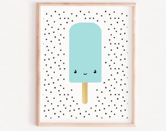 Ice Cream Nursery Print, Kids Room Decor (Digital Download)