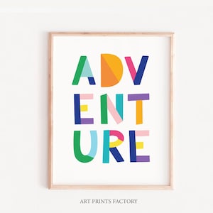 Arte de pared de aventuras, ARTE IMPRIMIBLE PARA NIÑOS, Cita de aventuras, decoración para niños, arte de sala de juegos, minimalista, impresión inspiradora, aventuras imprimibles
