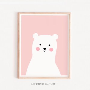 GIRLS Wandbild, Teddybär, rosa pastellbär, Druckbare Wandkunst, druckbare Wandkunst, Teddybär, Druckbares Bild, Kinderzimmer Dekor