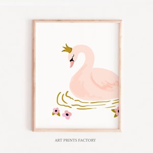 Swan Lake Princess - Teen Girl Room Decor - Ballerina Decor - Swan Lake Prints - Teen Girl Gifts - Gift for Her - BABY WALL ART - watercolor