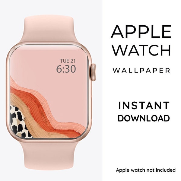 Apple Watch Wallpaper Animal Print pour votre visage Apple Watch, visage léopard Apple Watch, design du visage, téléchargement instantané, jpg, Apple Watch