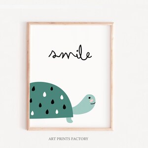 Impresión de tortugas marinas, arte de pared para niños, cartel de tortugas, arte de la pared del océano para niños, arte de la sonrisa, imprimible del océano, impresión de arte marino, impresión del océano, arte marino para niños