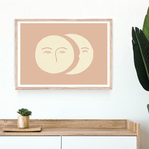 Moon Print, NEUTRAL Moon Phases, Moon Wall Print, Moon Poster, Moon Prints, MODERN Art, Moon Phases Print, Moon Phases Poster, La Lune