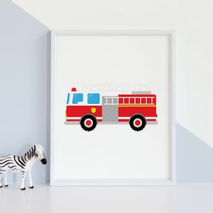 fire truck art, firetruck art,firetruck boy nursery art prints, kids children wall art decor,firetruck baby bedding, fire engine, cars print