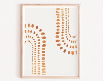Boho Decor, Abstract Print,Minimalist Painting,watercolor Terracotta Print,Printable Wall Art, Geometric Print,Neutral Wall Art, living room