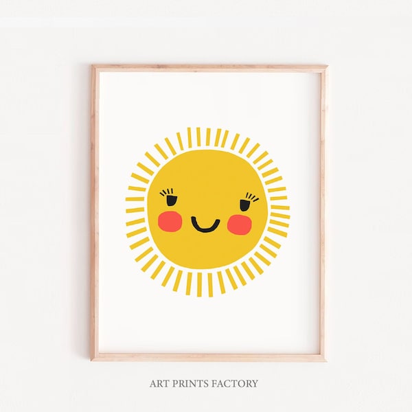 Sunshine Nursery Art Print, Kids Room Decor (Digital Download)