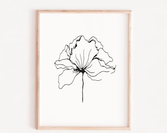 Botanical Wall Art, modern Botanical Art,Minimal Branch Print,Black and White Botanical,Printable Botanical Wall Art, Black White, hand draw