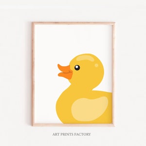 Baby Duck Wall Art Print, baby wall print, DUCK nursery print, baby animal nursery art, Nursery minimal art, Kids wall decor, bathroom print