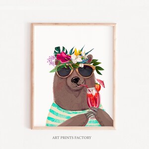 Bear print, kids wall art, Cute bear Nursery wall decor Cute art work Bear poster Kids bear print Kids room decor Minimalist kids art