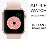 Donut Apple Watch Wallpaper: Fun Watch Face Design (Digital Download)