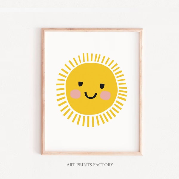 Modern Sunshine Print, Boho Sun Print, Modern Wall Art, Abstract Sun Print, Minimalist Sun, Gender Neutral, Bedroom Wall decor, earth color