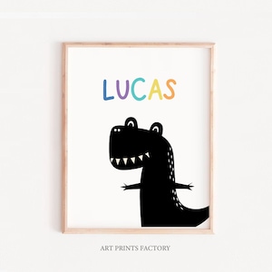 Custom Nursery Art, Dino Name Nursery , boys Print, name Printable, Kids Wall Art, Boy Nursery Decor,Kids Print,Personalized Baby Gift,