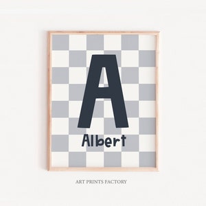 Impresión inicial personalizada, nombre PERSONALIZADO de los niños, signo de nombre imprimible, nombre personalizado, nombre imprimible, impresión de nombre inicial, arte de pared para niños, monograma
