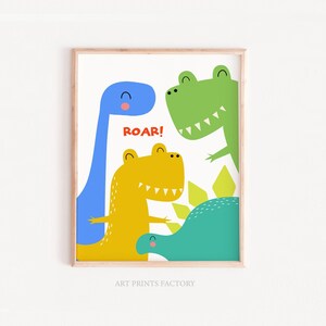 Cartel de dinosaurio imprimible, AMIGOS DE DINOSAURIO, cartel de dinosaurio, habitación para niños, dinosaurio lindo, cartel de T-rex, decoración de dinosaurios, vivero de dinosaurios, amante de los dinosaurios imagen 1