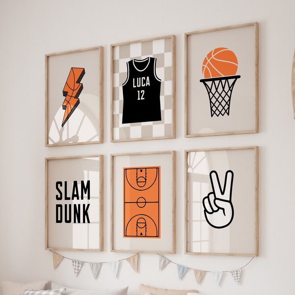 Basketball kids prints,Name Basketball, Gallery Wall basketball,boys  Downloadable Prints, Sport Nursery Decor, PLAYROOM Wall Art,Printable