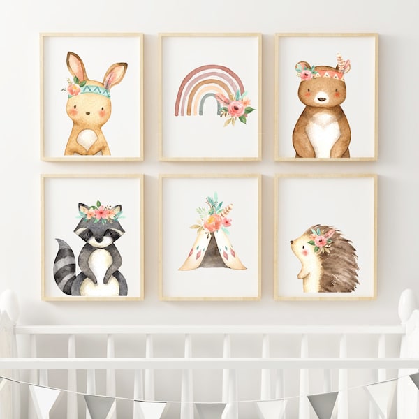 Forest Nursery Art Etsy