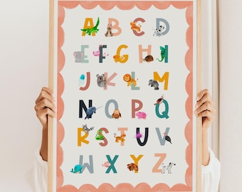 Alphabet Print: Educational ABC Wall Art for Playroom (digital