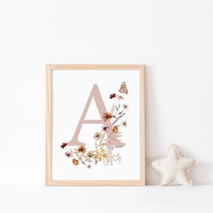 Custom Wildblumen Drucke, Baby Mädchen Kinderzimmer Wandkunst, Aquarell Blumen, Bauernhaus Dekor, Schlafzimmer Wand Dekor, Boho Farben, Kinderzimmer Kunst Mädchen