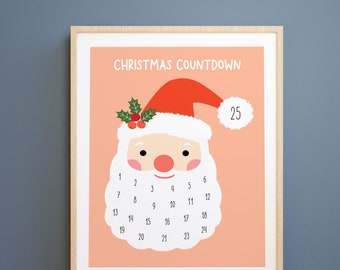 Advent calendar for kids, Advent calendar printable, Christmas countdown, Christmas printable calendar, Christmas decor, Advent