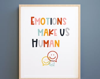Emotionen druckbares Poster: Affirmationen für Kinder, Klassenzimmer Dekor (Digitaler Download) zum Ausdrucken