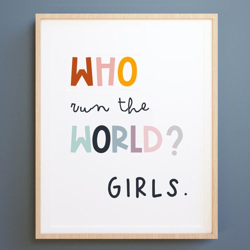 Girl Definition Girl Nursery Earth Color Printable Art Etsy