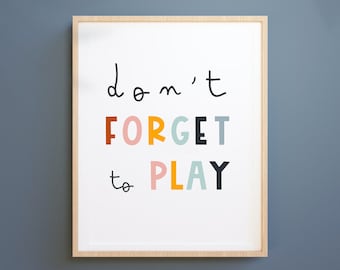 Daily Affirmations Poster: Positive Playroom Art (Digital Download)