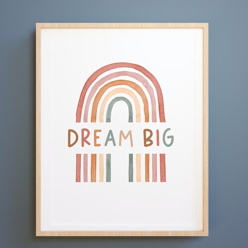 Dream Big Printable Kids Room Printable Dream Big Nursery - Etsy