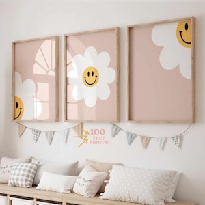 Daisy Nursery Print: Boho Floral Wall Art (Digital Download)