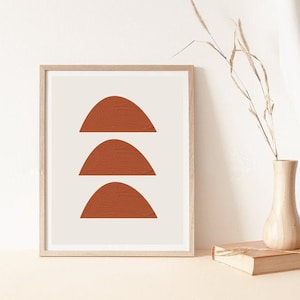 Printable Abstract Art, Mid Century Modern, BURNT ORANGE, Abstract Wall Art, Modern Art Print, Abstract Wall Print, Contemporary,terracota