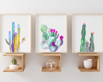 cactus art etsy