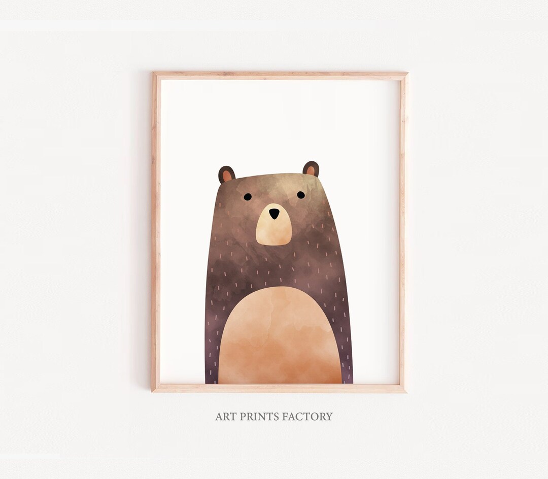 Bear Nursery Print, Woodland Nursery, Bear Print, Bear Art, Woodland ...