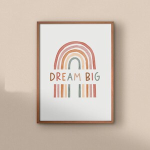 Dream Big Printable, Kids Room Printable, Dream Big Nursery, Kid Room ...