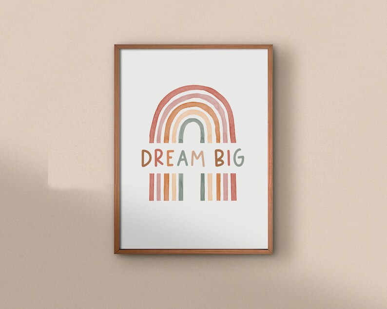 Dream Big Printable Kids Room Printable Dream Big Nursery - Etsy